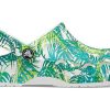 Crocs 4 Printing Outdoor Plochý Podpatek Plážové Sporty Bílé Zelené Sandály „Bílá Zelená“ 206230-1C8