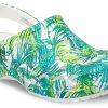 Crocs 4 Printing Outdoor Plochý Podpatek Plážové Sporty Bílé Zelené Sandály „Bílá Zelená“ 206230-1C8