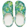 Crocs 4 Printing Outdoor Plochý Podpatek Plážové Sporty Bílé Zelené Sandály „Bílá Zelená“ 206230-1C8