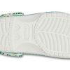 Crocs 4 Printing Outdoor Plochý Podpatek Plážové Sporty Bílé Zelené Sandály „Bílá Zelená“ 206230-1C8