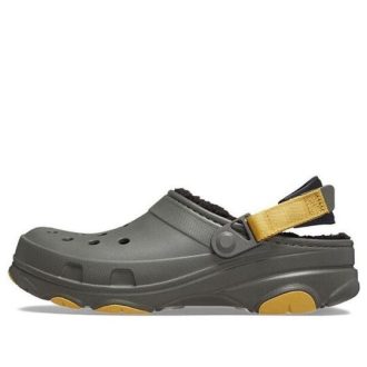 Crocs All-Terrian lemované dřeváky „Dusty Olive“ 207936-3J5