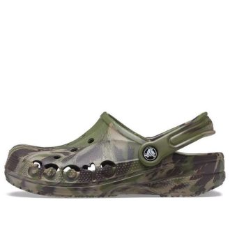 Crocs Baya Marble Fashion Outdoor Unisex vojenské zelené sandály 206935-3TC