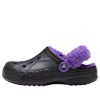 Crocs Baya Podšívaný Fuzz Strap Clogs „Black Purple“ 20663309V