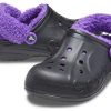 Crocs Baya Podšívaný Fuzz Strap Clogs „Black Purple“ 20663309V