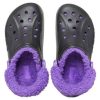 Crocs Baya Podšívaný Fuzz Strap Clogs „Black Purple“ 20663309V