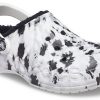 Crocs Baya podšívka Clog Fleece lemované Unisex bílé šedé pantofle „White Grey“ 205975-10M