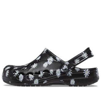 Crocs Baya sezónní tištěné dřeváky „Black Daisy“ 206230-0ZI