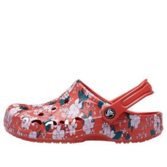 Crocs Baya sezónní tištěné dřeváky „Spicy Orange White“ 206230-82Z