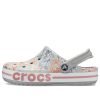 Crocs Bayaband Beach světle šedé sandály Flowers 206232-0GN