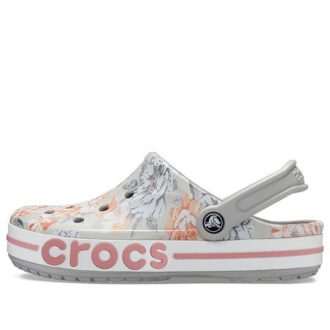 Crocs Bayaband Beach světle šedé sandály Flowers 206232-0GN