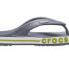 Crocs Bayaband Flip Neklouzavé Odolné proti opotřebení Ležérní šedozelené pantofle „Grey Green“ 205393-0A3