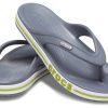 Crocs Bayaband Flip Neklouzavé Odolné proti opotřebení Ležérní šedozelené pantofle „Grey Green“ 205393-0A3