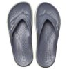 Crocs Bayaband Flip Neklouzavé Odolné proti opotřebení Ležérní šedozelené pantofle „Grey Green“ 205393-0A3