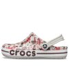 Crocs Bayaband Printed Classic Clogs „White Brown Red“ 205840-1CD