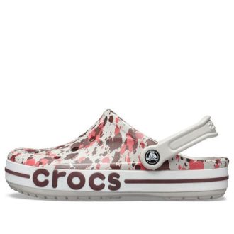 Crocs Bayaband Printed Classic Clogs „White Brown Red“ 205840-1CD
