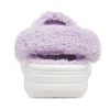 Crocs Classic Baya lemovaný Fuzz-Strap dřevák „White Lila“ 206633-577
