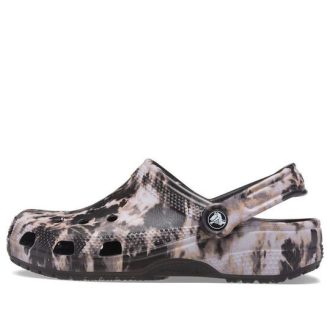 Crocs Classic Bleach Dye Clogs „Black White“ 207326-001