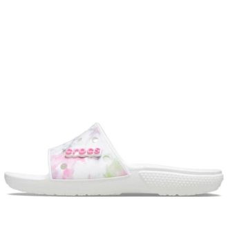 Crocs Classic Bleach Dye Slides „White Pink“ 207411-94S