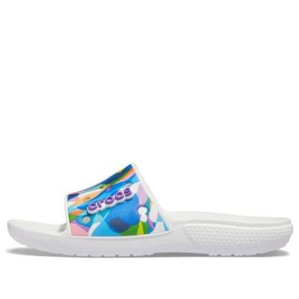 Crocs Classic Bubble Block Slide „White Multi“ 207408-94S