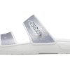 Crocs Classic Casual Fashion Unisex stříbrné pantofle 207769-90H