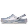 Crocs Classic Casual Unisex metalické stříbrné růžové sandály 207551-90H