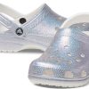 Crocs Classic Casual Unisex metalické stříbrné růžové sandály 207551-90H
