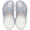 Crocs Classic Casual Unisex metalické stříbrné růžové sandály 207551-90H