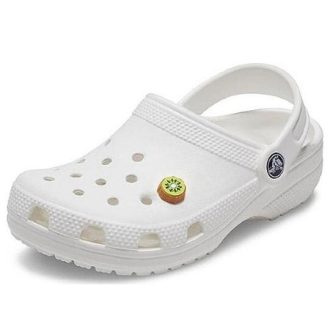Crocs Classic Charm Kiwi Slice Clogs „White“ 21SF10008477