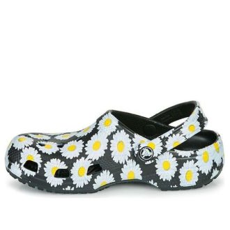 Crocs Classic clo daisy Sandály s celopotiskem Unisex Black 206375-0ZI