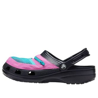 Crocs Classic Clog Kapesní sandály Black Pink 206612-0I8 Crocs Classic Clog Kapesní sandály Black Pink 206612-0I8