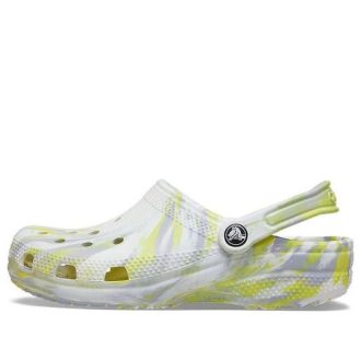 Crocs Classic Clog Marble Beach Sports Unisex bílé šedé sandály „White Grey“ 206867-1FJ Crocs Classic Clog Marble Beach Sports Unisex bílé šedé sandály „White Grey“ 206867-1FJ
