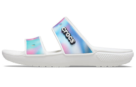 Crocs Classic Colorful Unisex vícebarevné bílé sandály 207771-94S Crocs Classic Colorful Unisex vícebarevné bílé sandály 207771-94S