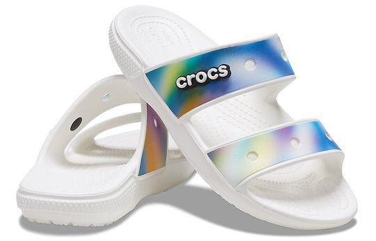 Crocs Classic Colorful Unisex vícebarevné bílé sandály 207771-94S Crocs Classic Colorful Unisex vícebarevné bílé sandály 207771-94S