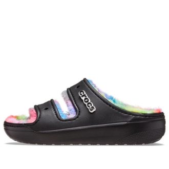 Crocs Classic Cozzzy Spray Dye Sandals „Black Multi“ 208046-0C4