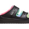 Crocs Classic Cozzzy Spray Dye Sandals „Black Multi“ 208046-0C4