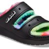 Crocs Classic Cozzzy Spray Dye Sandals „Black Multi“ 208046-0C4