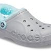 Crocs Classic dřevák Stay Warm Fleecová obuv Unisex šedá Modrá 206633-0IG