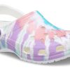 Crocs Classic dřevák Vzor Crocs Flat Heel Sportovní barevné modré sandály 205453-6SN