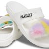 Crocs Classic Fur Sure 2 páskové sandály „White“ 207405-100