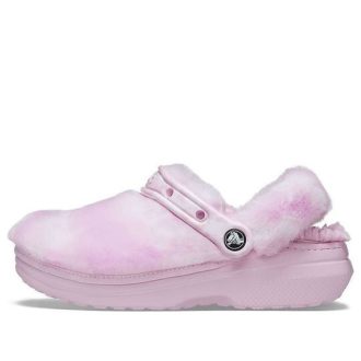 Crocs Classic Fure Clogs Balerína „Růžově bílá“ 207303-6SU