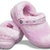 Crocs Classic Fure Clogs Balerína „Růžově bílá“ 207303-6SU