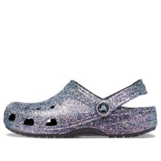 Crocs Classic Glitter Clogs „Silver Multi“ 205942-0C4