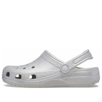 Crocs Classic Glitter Clogs „Stříbrné“ 205942-0IC