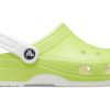 Crocs Classic Glow in the Dark dřeváky „Lime Green White“ 209101-3UH