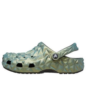 Crocs Classic Iridescent Geometric Clog „Green“ 209841-001