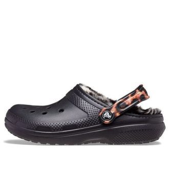 Crocs Classic Lined Animal Remix Clog „Black & Multi“ 207842-0ZR