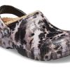 Crocs Classic Lined Bleach Dye Clogs „Black White Beige“ 207299-001