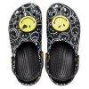 Crocs Classic Smiley World dřeváky „Black White“ 207971-0C4