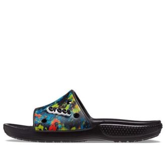 Crocs Classic Tie-Dye Graphic Slide „Black“ 206520-988 Crocs Classic Tie-Dye Graphic Slide „Black“ 206520-988