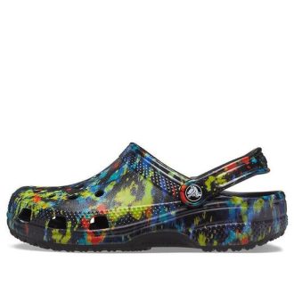 Crocs Classic Tie Dye Pattern Crocs Beach Unisex džínové modré sandály 205453-4SW Crocs Classic Tie Dye Pattern Crocs Beach Unisex džínové modré sandály 205453-4SW